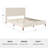 Martha Stewart Britta Upholstered Platform Bed With Piped Detail Headboard-97967474-97967477