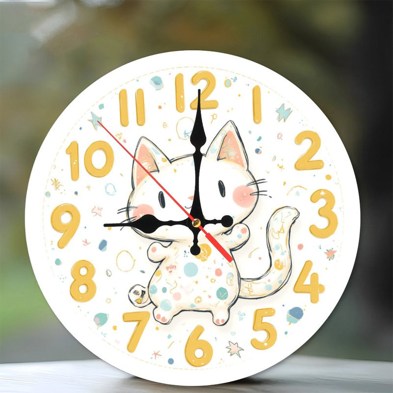 Mignonne horloge de chat