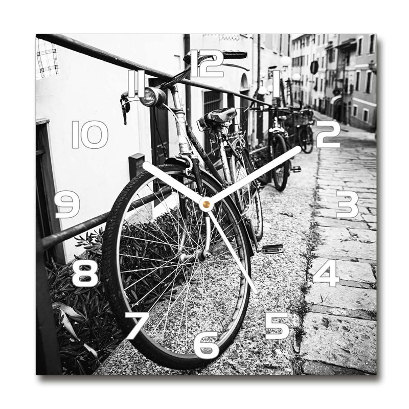 Herzlinde Glass Wall Clock, White