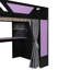 Full Loft Bed With Lighted Computer Desk, Keyboard Tray, Storage Shelves And Blackout Curtain-802844047