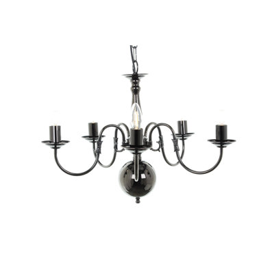 Roosevelt 5 - Light Candle Style Chandelier