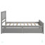 Lit plateforme simple avec deux tiroirs-1170403301