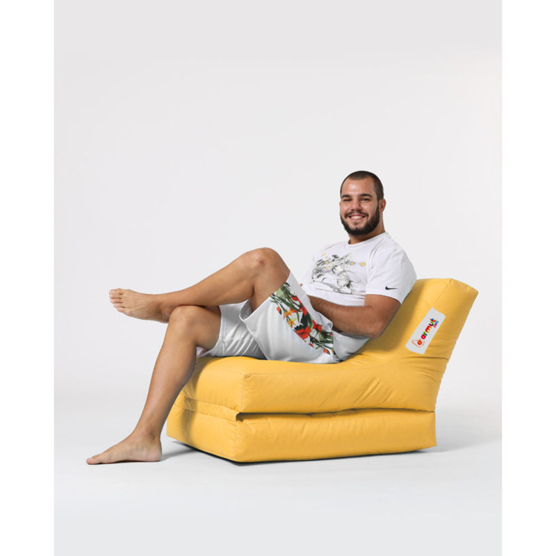 Polyester Outdoor Friendly Bean Bag, Yellow 100% Polyester