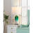 26'' Glass Table Lamp for Nightstand Deco Gradient Green Modern Lamp with Led Bulb