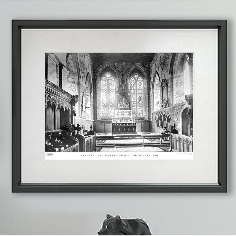 Bakewell, All Saints Church, Choir East 1890 - Single Picture Frame Print, 40cm H x 50cm W x 2.3cm D