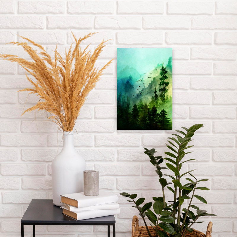 Art mural mural abstrait montagne, H 18 po x l 12 po