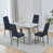 Black Line Velvet  Chairs#4
