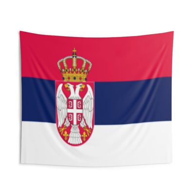 Tapisserie murale drapeau de la Serbie