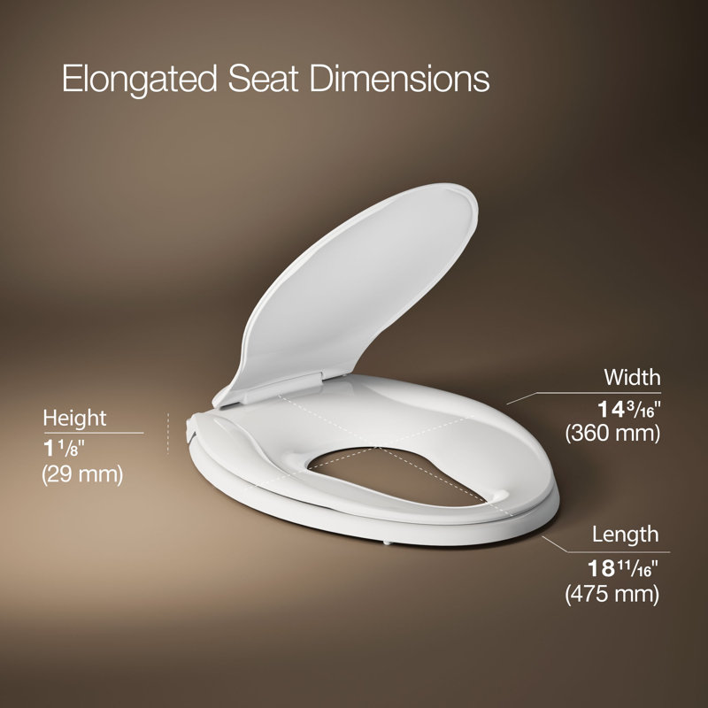Transitions® Quiet-Close with Grip-Tight Elongated Toilet Seat, White, Ready Latch