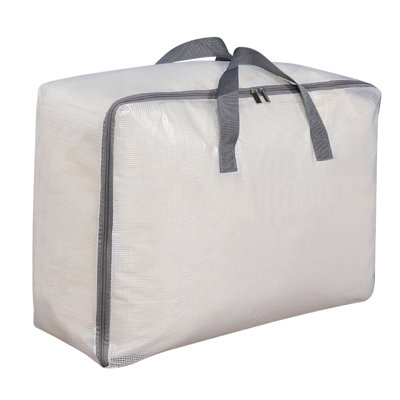 Transparent Quilt Storage Bag-packing Bag-moving Thickened Sorting Bag- Mesh Clip Cloth- Large Capacity Luggage Bag