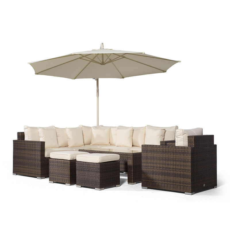 Yancey 5 Seater Rattan Corner Sofa Set