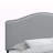 Houston Transitional Gray Leather Look Upholstered Full  Headboard, 50.34" H X 56.96" W X 2.9" D-1901544364-1901544365