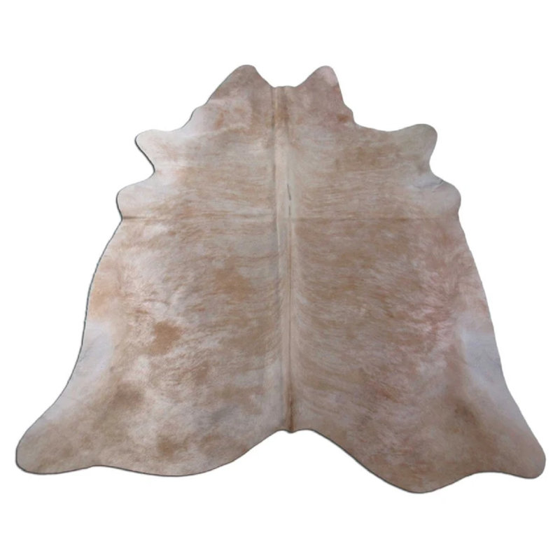 Bosada Handmade Beige Brindle Cowhide Area Rug, Novelty 6' x 7'