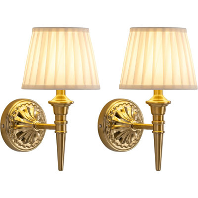 Cordless Gold Wall Sconces