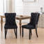 Chaises de salle à manger en velours classique-1301875626