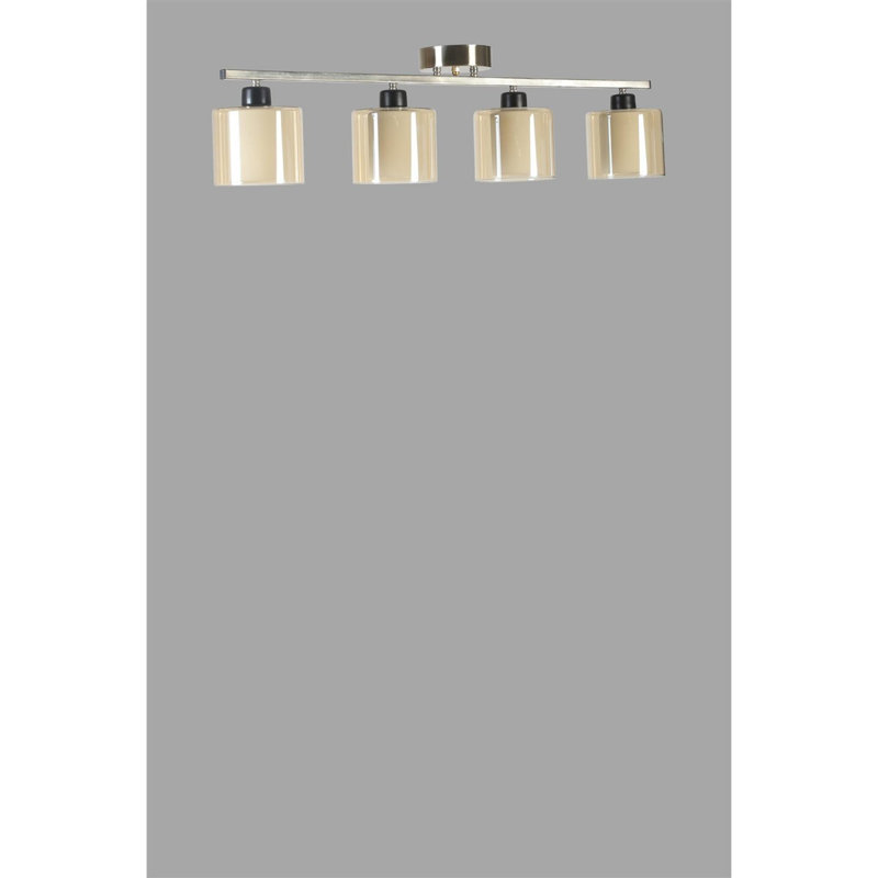 Chandle Chandelier, Matte Chrome/Amber