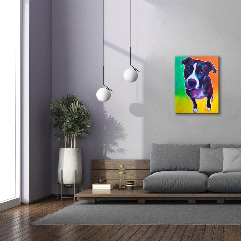 «Pit Bull - Truman» par Dawg Painter, H 34 po x l 26 po x P 1,5 po