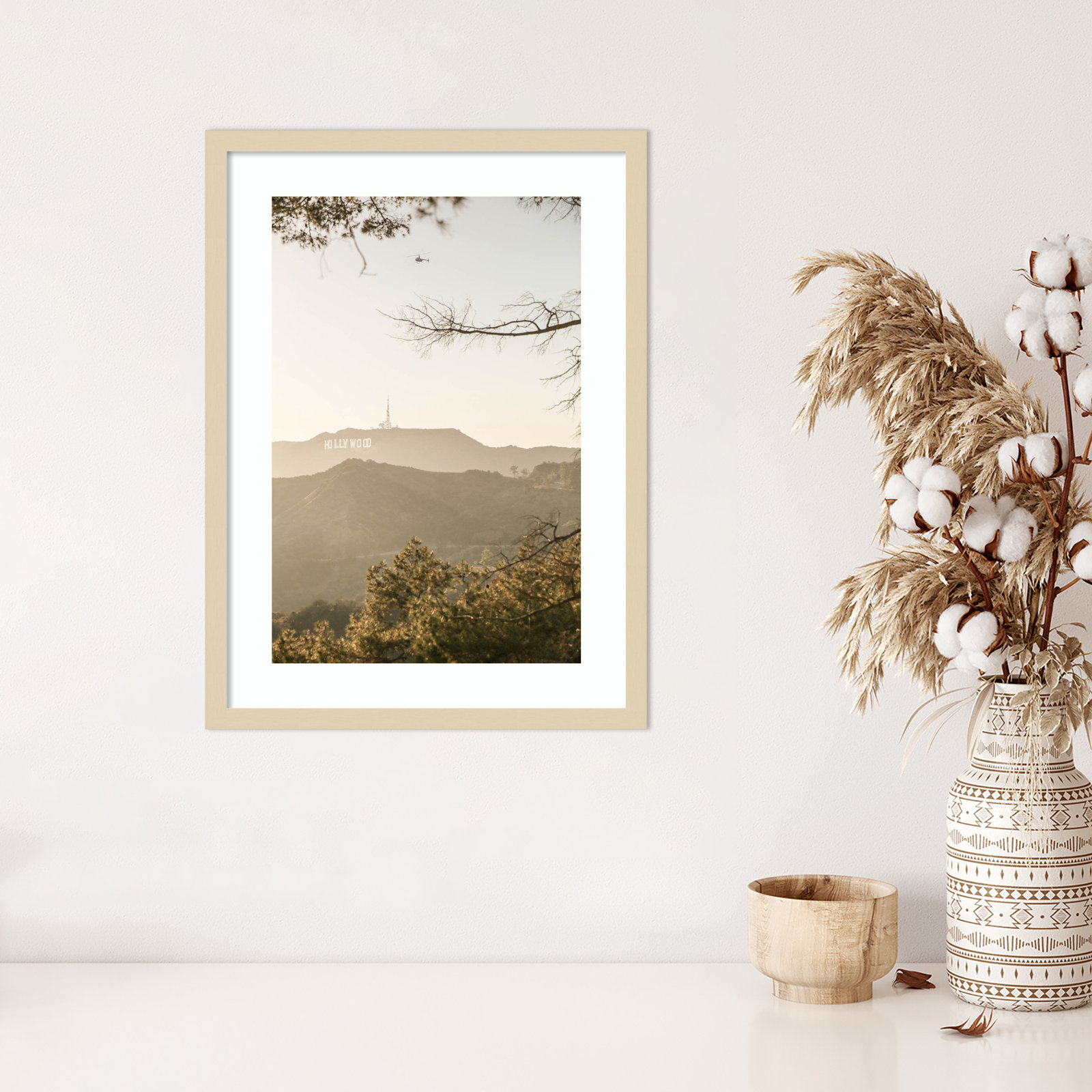 Daisey "Hollywood Hills" Print, Brown, 25" H x 19" W