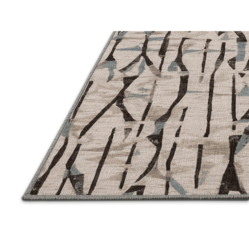 Tapis gris lavable à la machine, Tapis de couloir 2 pi x 4 pi