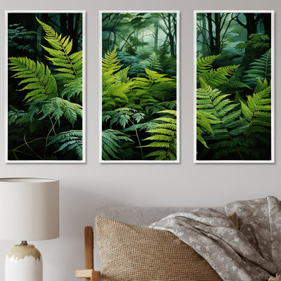 Ensemble de salon Emerald Green Ferns Forest V - Plants
