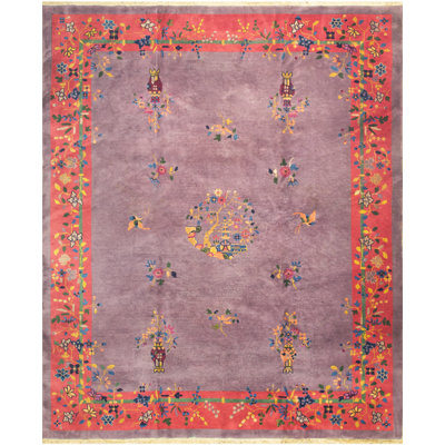 Tapis chinois clair clair en laine antique