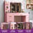 39.5" Makeup Vanity With Light Bulb And 4 Drawers-1570958430