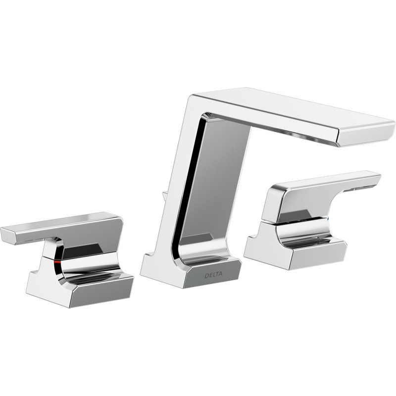 Pivotal Double Handle Deck Mounted Roman Tub Faucet Trim, Chrome