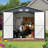 Outdoor Metal Storage Shed with Windows-105401312-112014291