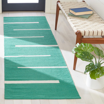 Estine Hand Woven Cotton Striped Rug