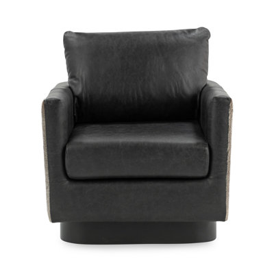 Lathe Leather Accent Chair