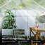 Outsunny Polycarbonate Greenhouse Walk in Slide Door Silver Tone-121411339