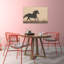 Cheval noir abstrait, reproduction d'art mural contemporain-131395714