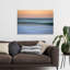 Abstrait océan coucher de soleil abstrait poisson, art mural côtier-660088973