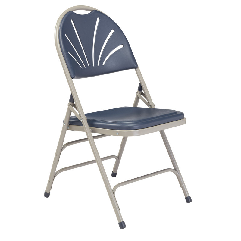Chaise pliante NPS 1100 Series Deluxe, Bleu foncé / gris