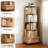 5 Tier Rotating Bookshelf, 360° Display Round Spinning Bookshelf With Wheels, Space-Saving, Small Space Rotating Bookshelf Tower For Bedroom, Living Room, Home, Office, Wood Color-2011458871-2011458870