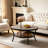 Aderes Round 2-Tier Coffee Table with Scalloped Edges-16001004