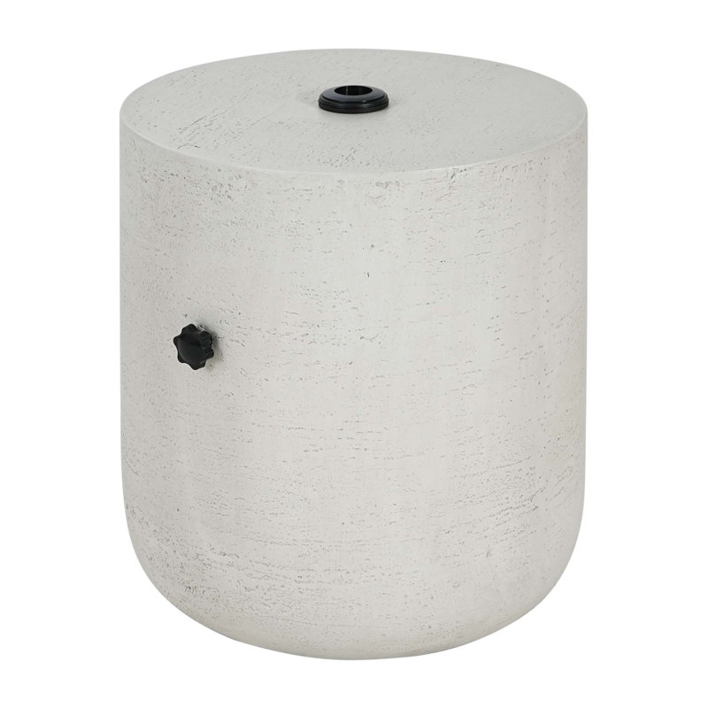 Outdoor End Table With Sand-Fillable Umbrella Base, Durable And Stylish For Patio And Poolside Use