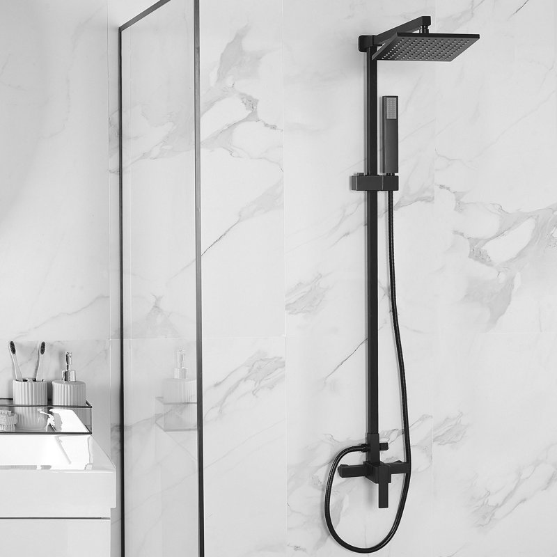 Keeble hermostatic Shower with Dual Shower Head, Black