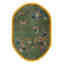 Antique Floral Wool Hand Knotted Pile Green 1930s Rug