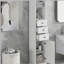 Grande armoire de salle de bain, armoire de rangement autoportante avec 3 tiroirs et tablette réglable