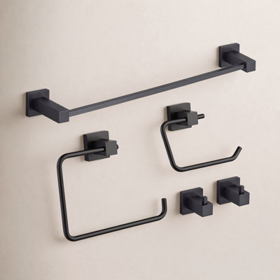Cube 5-Piece Bathroom Hardware Set