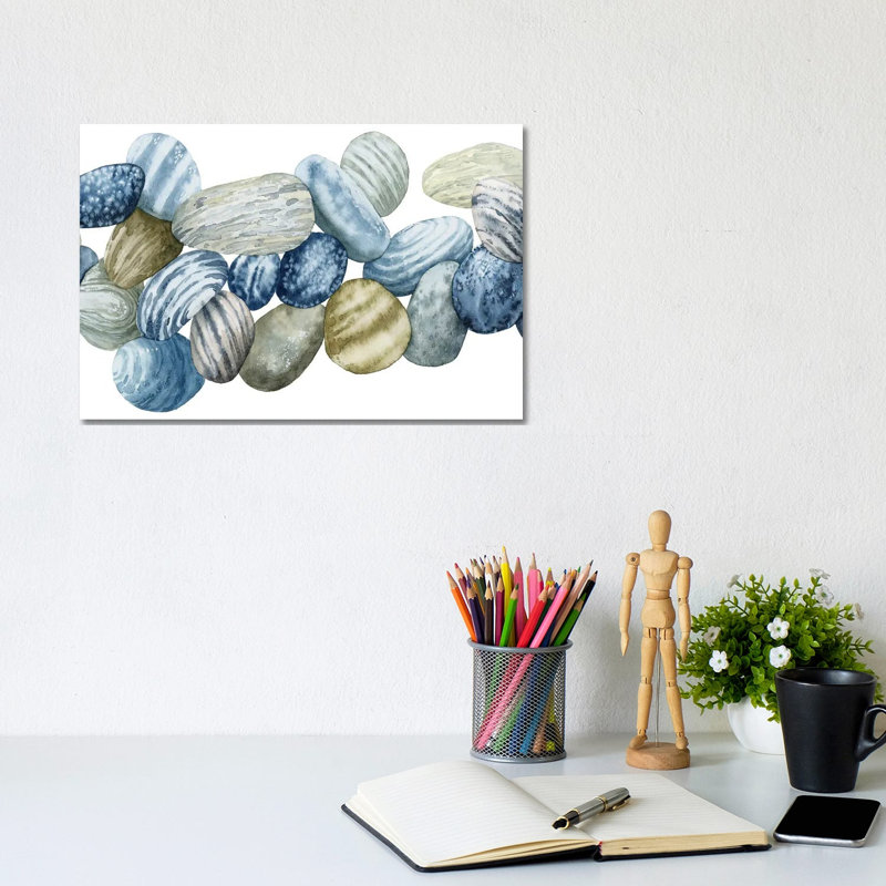 Found Pebbles III by Grace Popp - Wrapped Canvas Painting, 20.32 cm H x 30.48 cm W