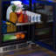 Marvel Appliances 5.5 Cubic Feet Digital Convertible Mini Fridge with Stainless Steel/Glass Door