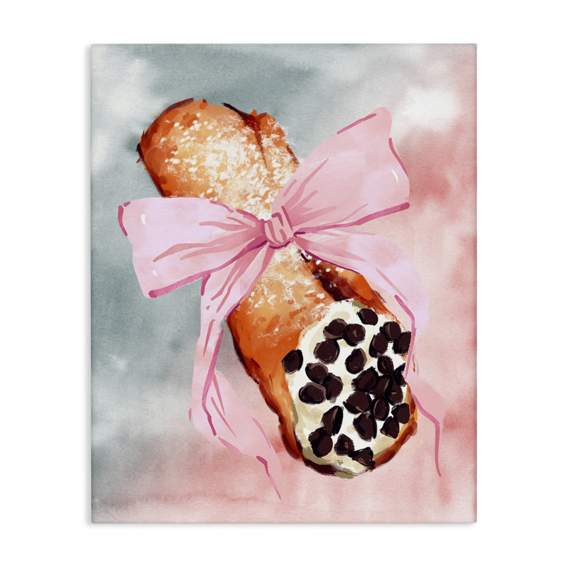 Art mural sur toile Glam Cannoli Pastry par Ziwei Li, H 40 po x l 30 po