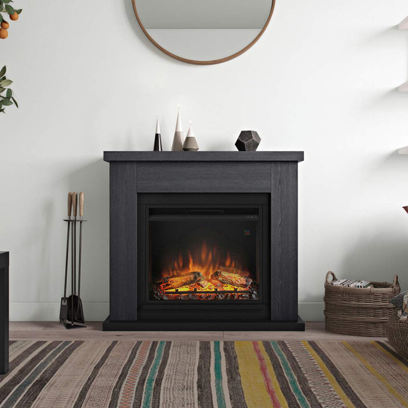 Vadecompras 88cm W Electric Fire, Grey