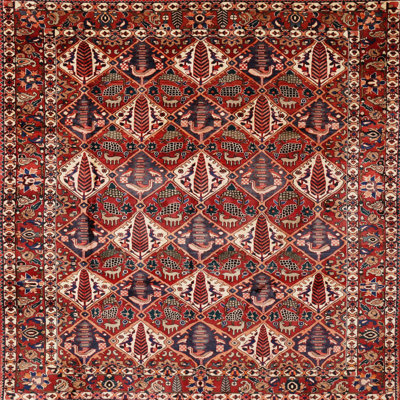 Tapis rouge à motif sud-ouest