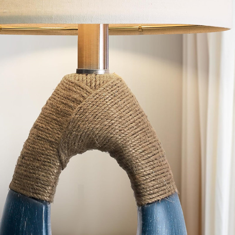 Ensemble de 2 lampes de chevet Boho, Bleu