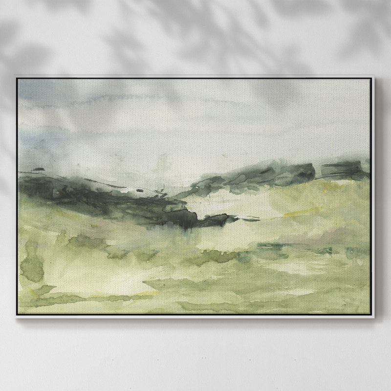Hill Scramble II, reproduction d'art sur toile, H 17 po x l 25 po x P 2 po, Blanc