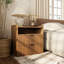 Table de chevet 2 tiroirs Mid-Century moderne en bois avec rangement (ensemble de 2)-797131487