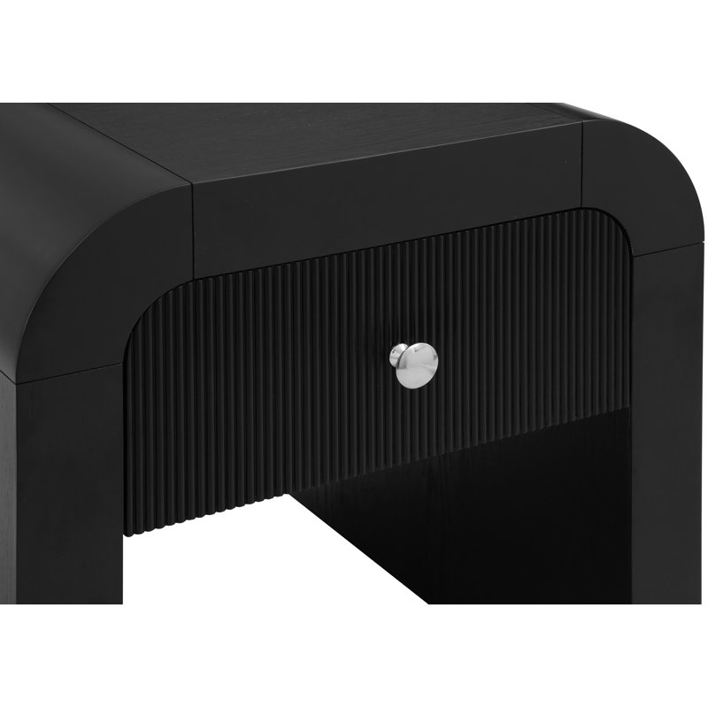 Alessondra End Table with Storage, Black